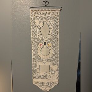 NWOT White Lace Hanging Baby Keepsake, add your own details